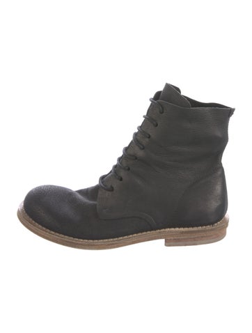 Pre-owned Marsèll Leather Combat Boots In Black