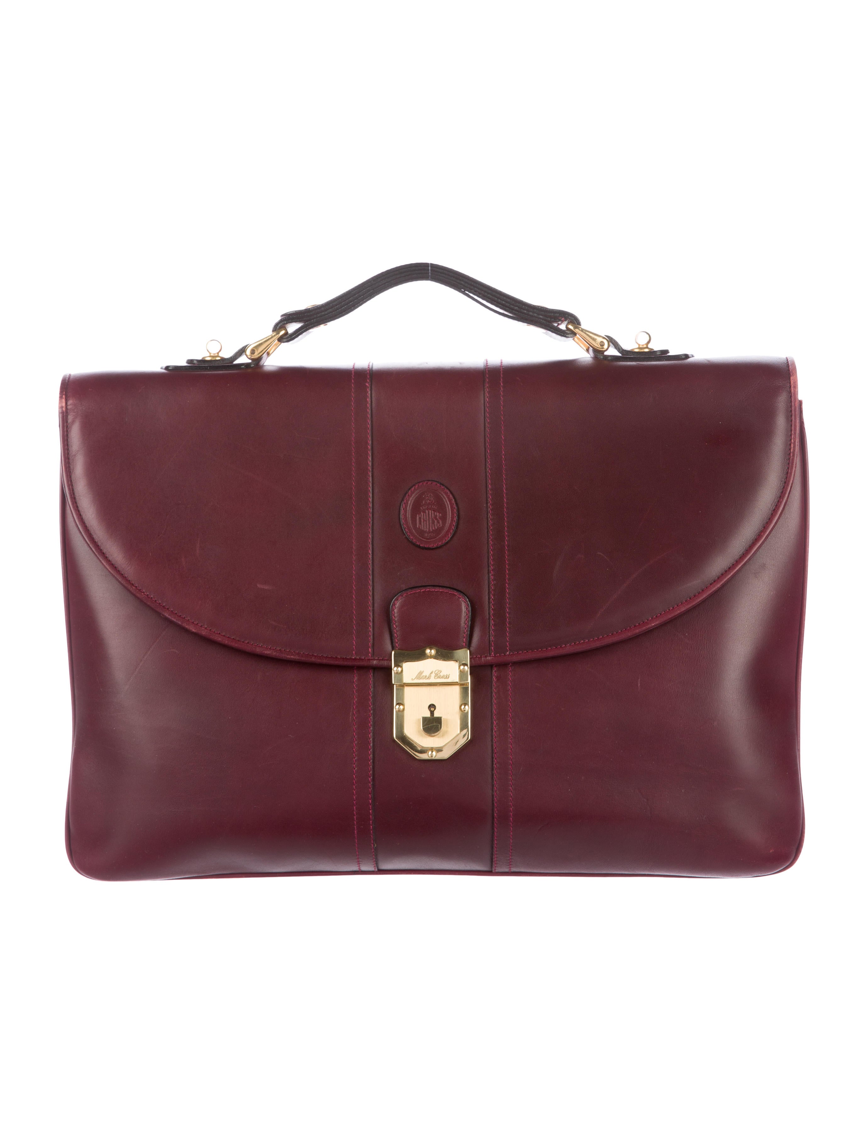 Mark Cross Leather Envelope Briefcase