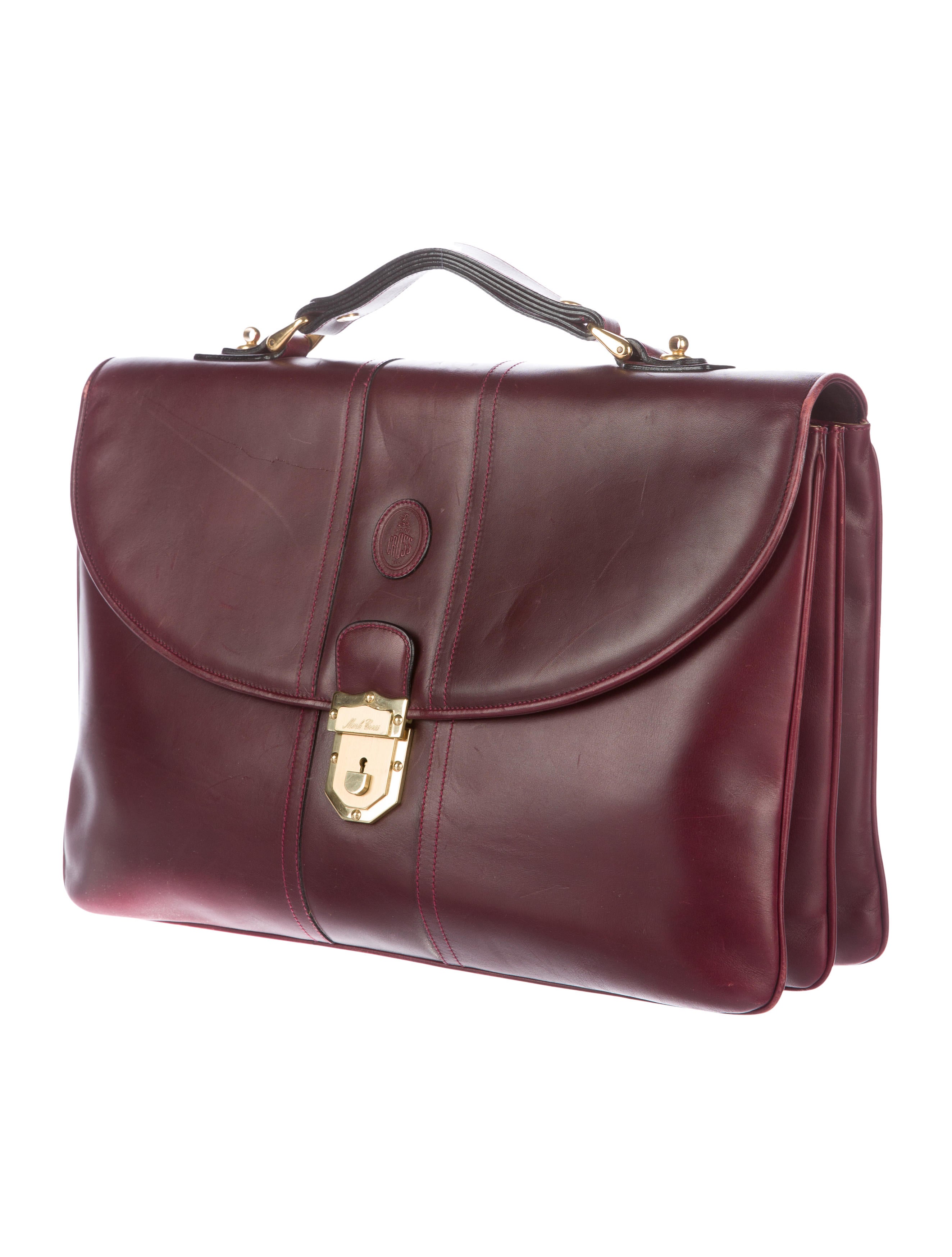 Mark Cross Leather Envelope Briefcase