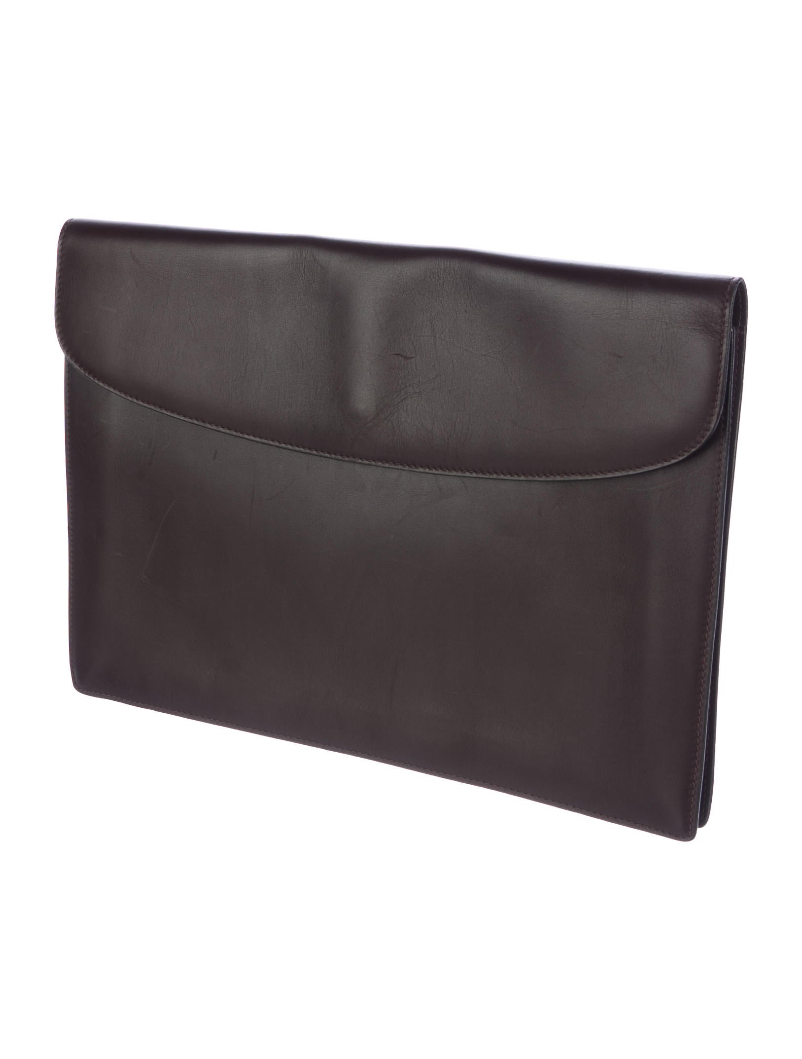 Mark Cross Large Smooth Leather Portfolio Case Accessories MRK20386