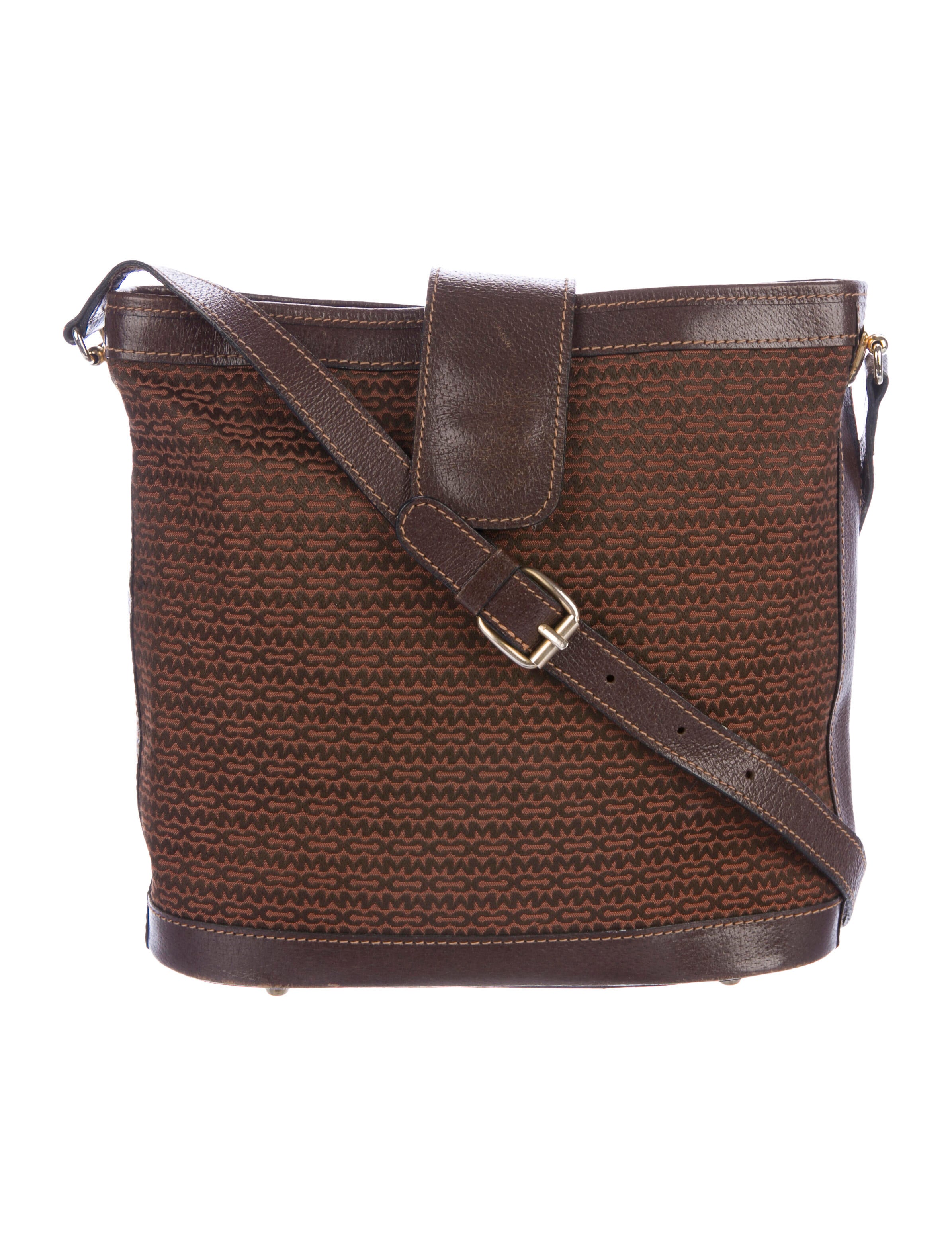 Mark Cross Vintage Jacquard Bucket Bag Neutrals Bucket Bags, Handbags MRK21651 The RealReal