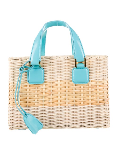 Mark Cross Manray Rattan Bag Gold