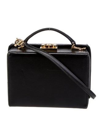 Mark Cross Leather Box Handle Bag