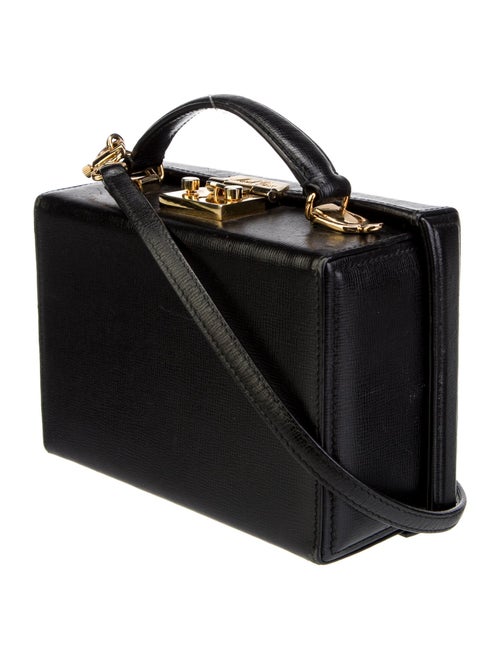 Mark Cross Leather Box Handle Bag