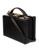 Mark Cross Leather Box Handle Bag