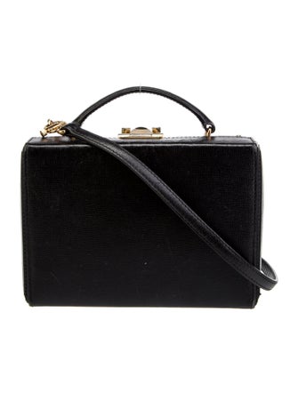 Mark Cross Leather Box Handle Bag