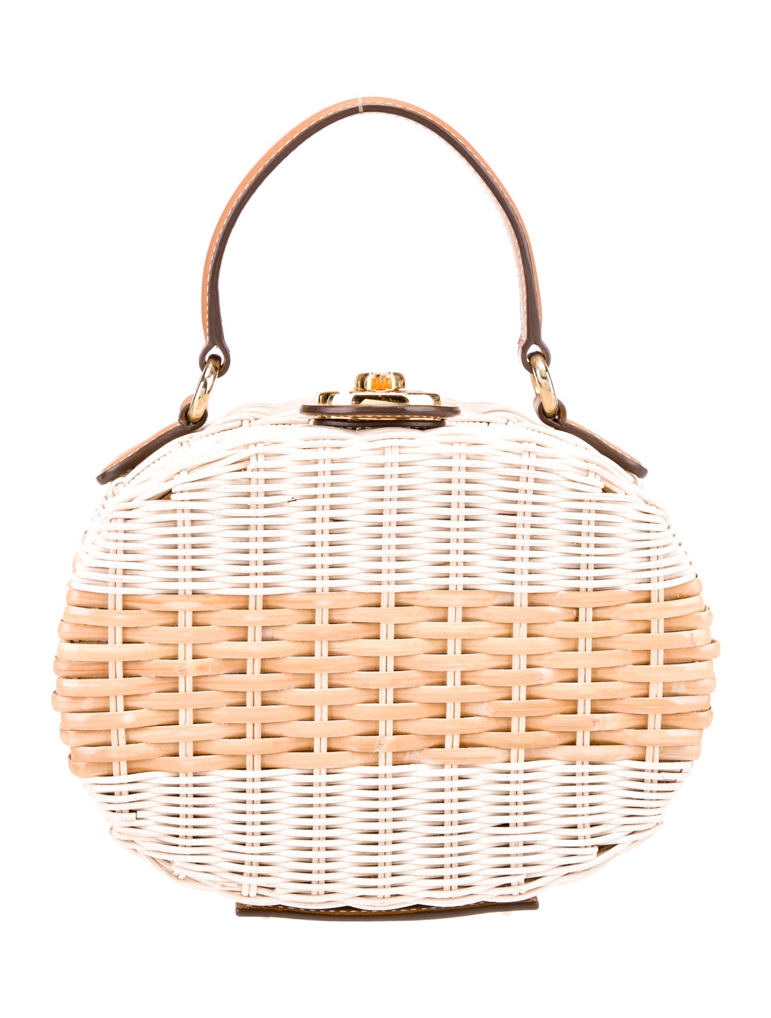 Mark Cross Wicker Top Handle Bag