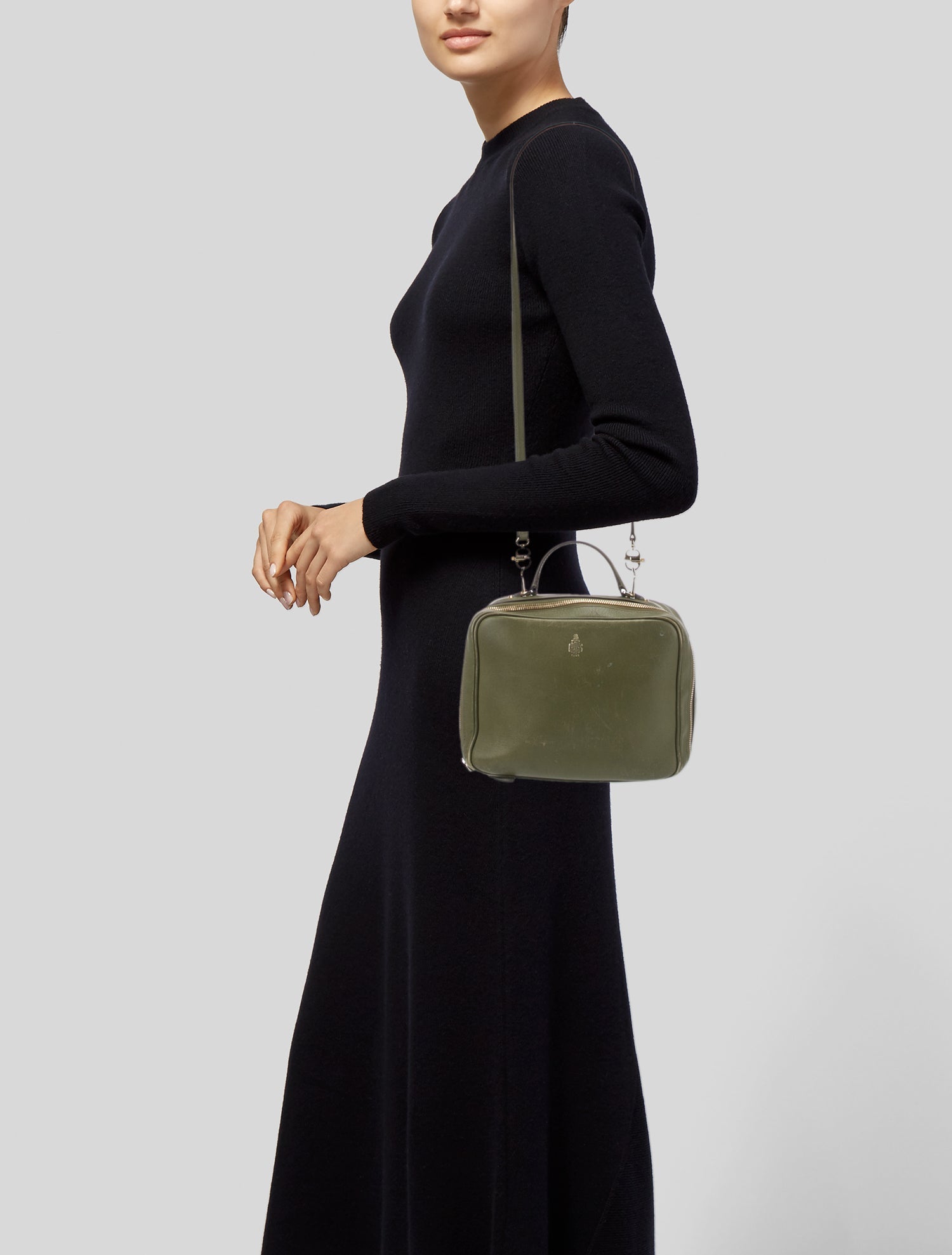 Mark Cross Leather Top Handle Bag