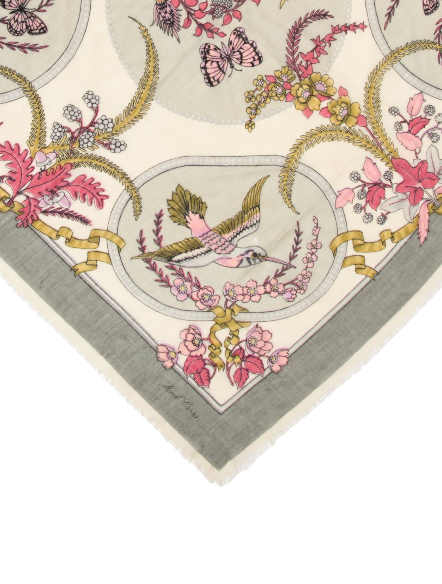 Mark Cross Silk Printed Scarf