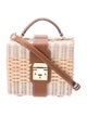 Mark Cross Rattan Top Handle Bag