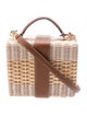 Mark Cross Rattan Top Handle Bag