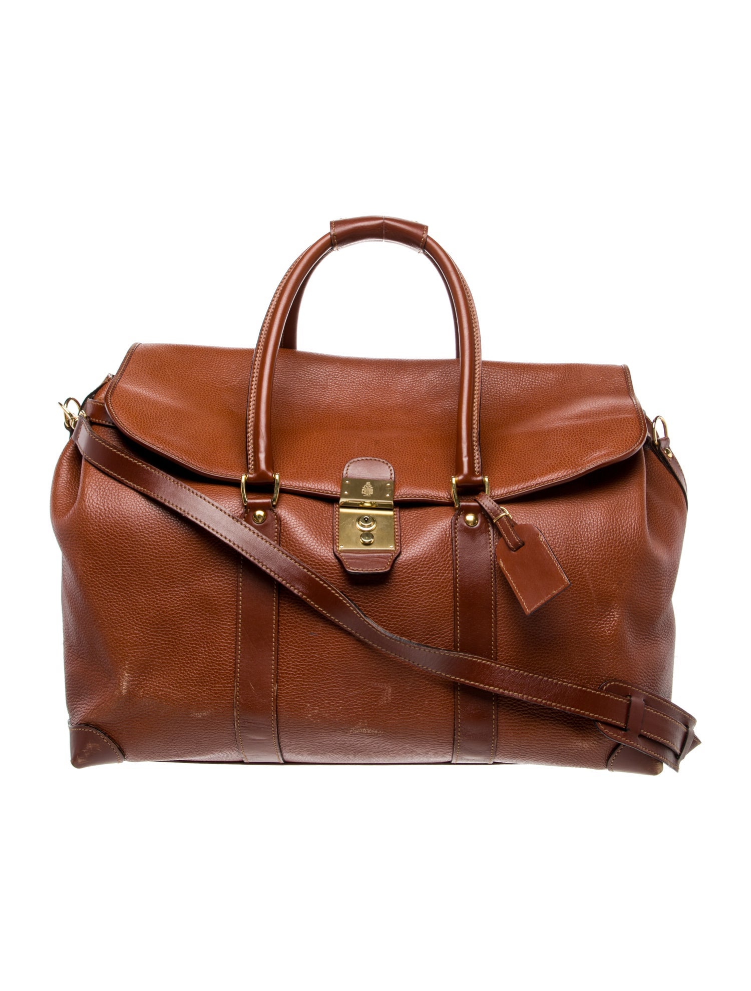 Mark Cross Leather Weekender Bag