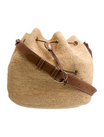 Mark Cross Raffia Bucket Bag