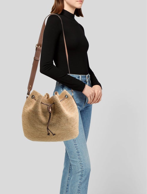 Mark Cross Raffia Bucket Bag