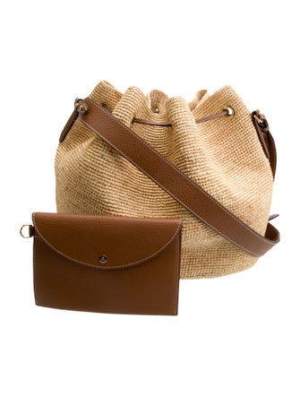 Mark Cross Raffia Bucket Bag