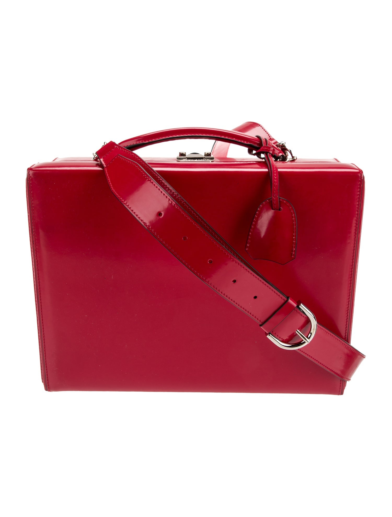 Mark Cross Patent Leather Top Handle Bag