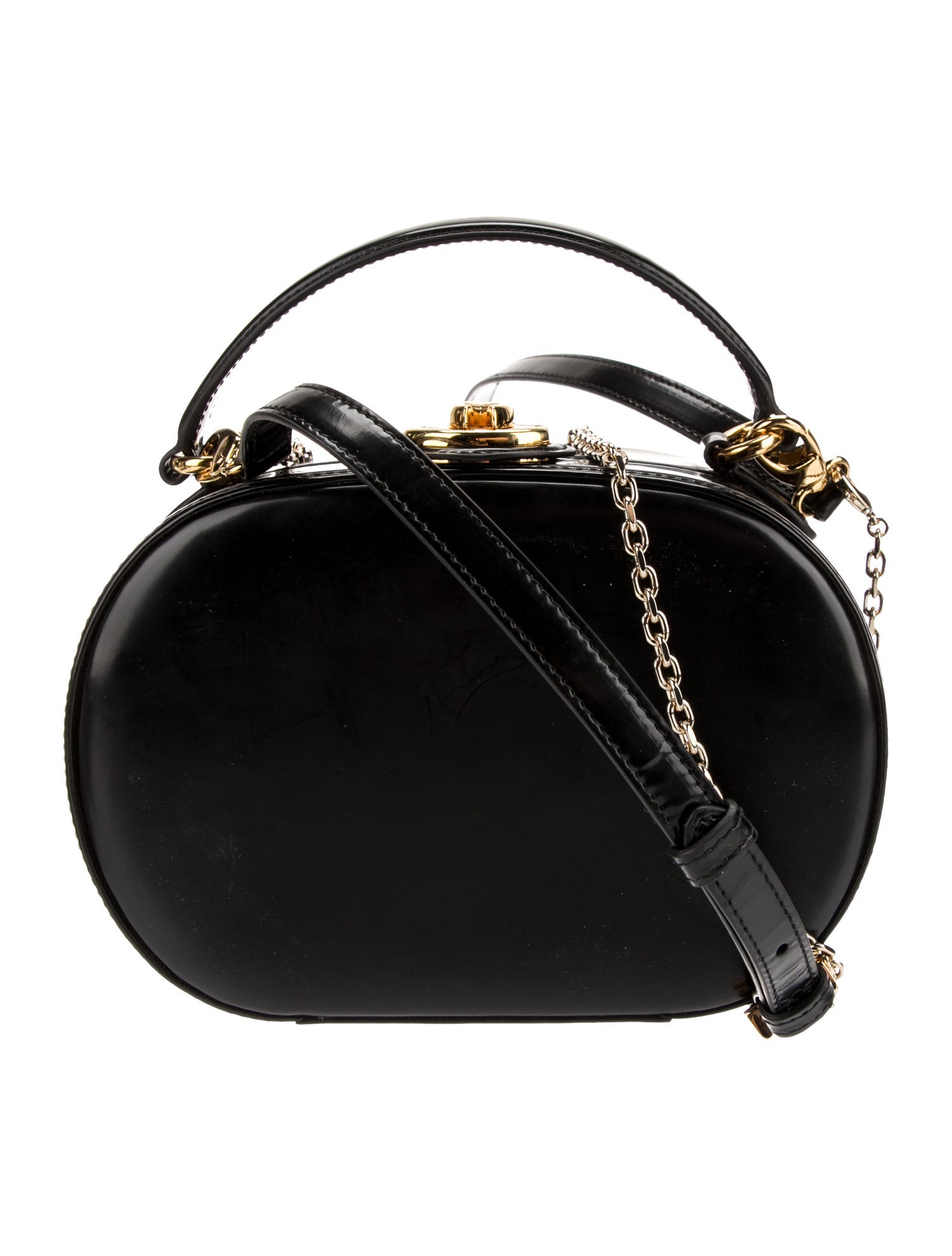 Mark Cross Patent Leather Top Handle Bag