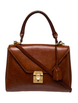 Mark Cross Leather Top Handle Bag