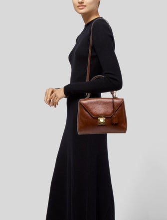 Mark Cross Leather Top Handle Bag