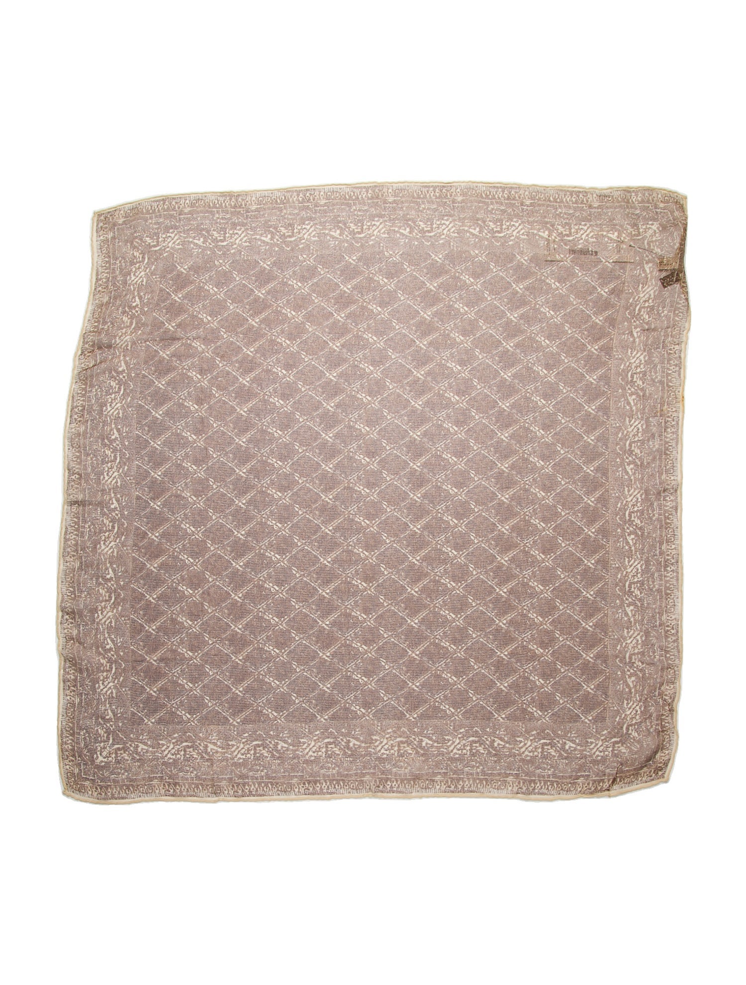 Mark Cross Silk Plaid Print Scarf