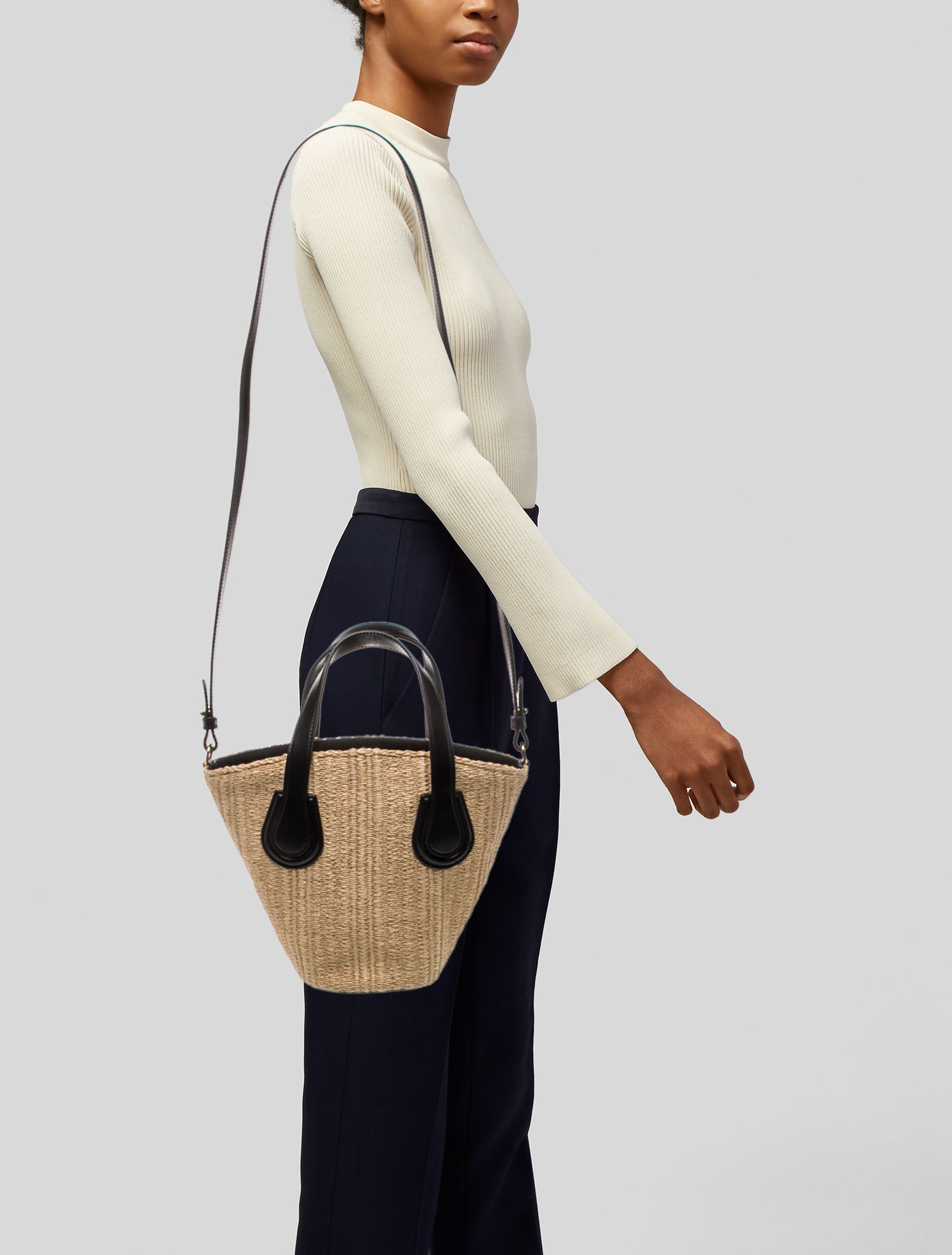 Mark Cross Raffia Tote
