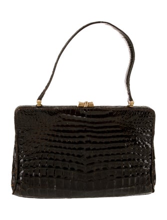 Mark Cross Alligator Top Handle Bag