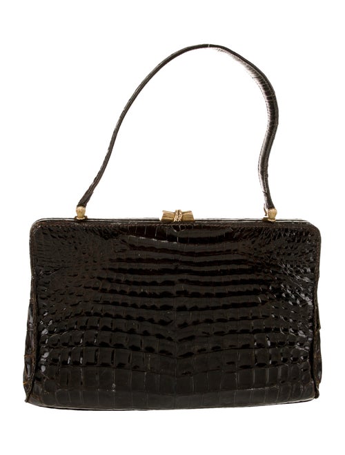 Mark Cross Alligator Top Handle Bag