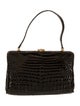 Mark Cross Alligator Top Handle Bag