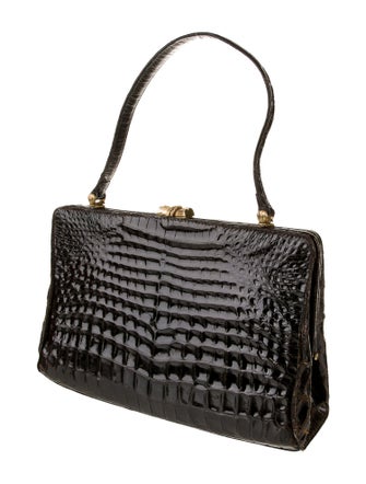 Mark Cross Alligator Top Handle Bag