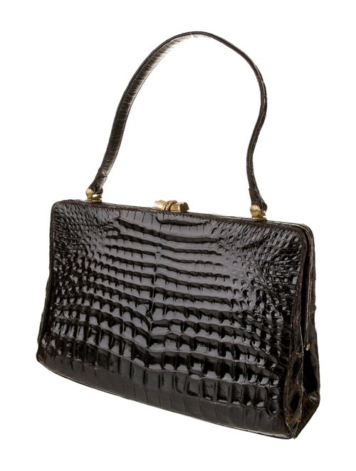 Mark Cross Alligator Top Handle Bag