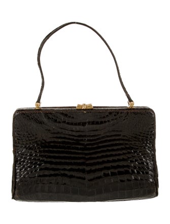 Mark Cross Alligator Top Handle Bag