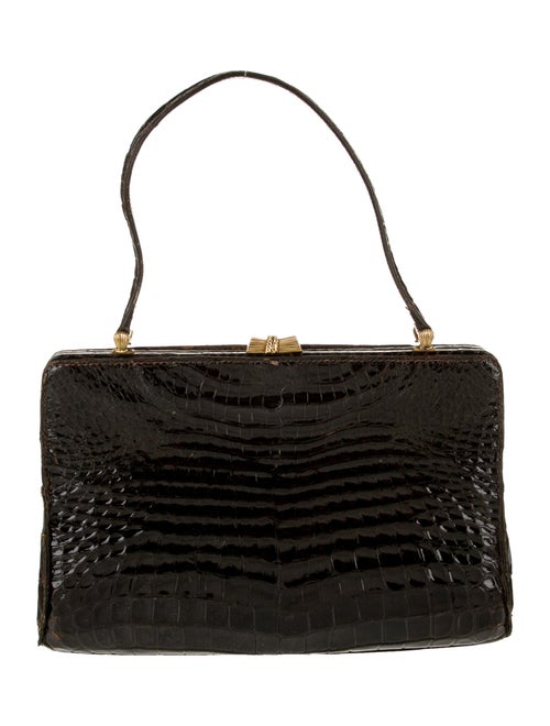 Mark Cross Alligator Top Handle Bag