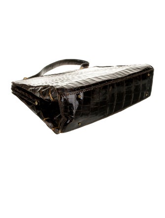 Mark Cross Alligator Top Handle Bag