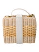 Mark Cross Straw Top Handle Bag