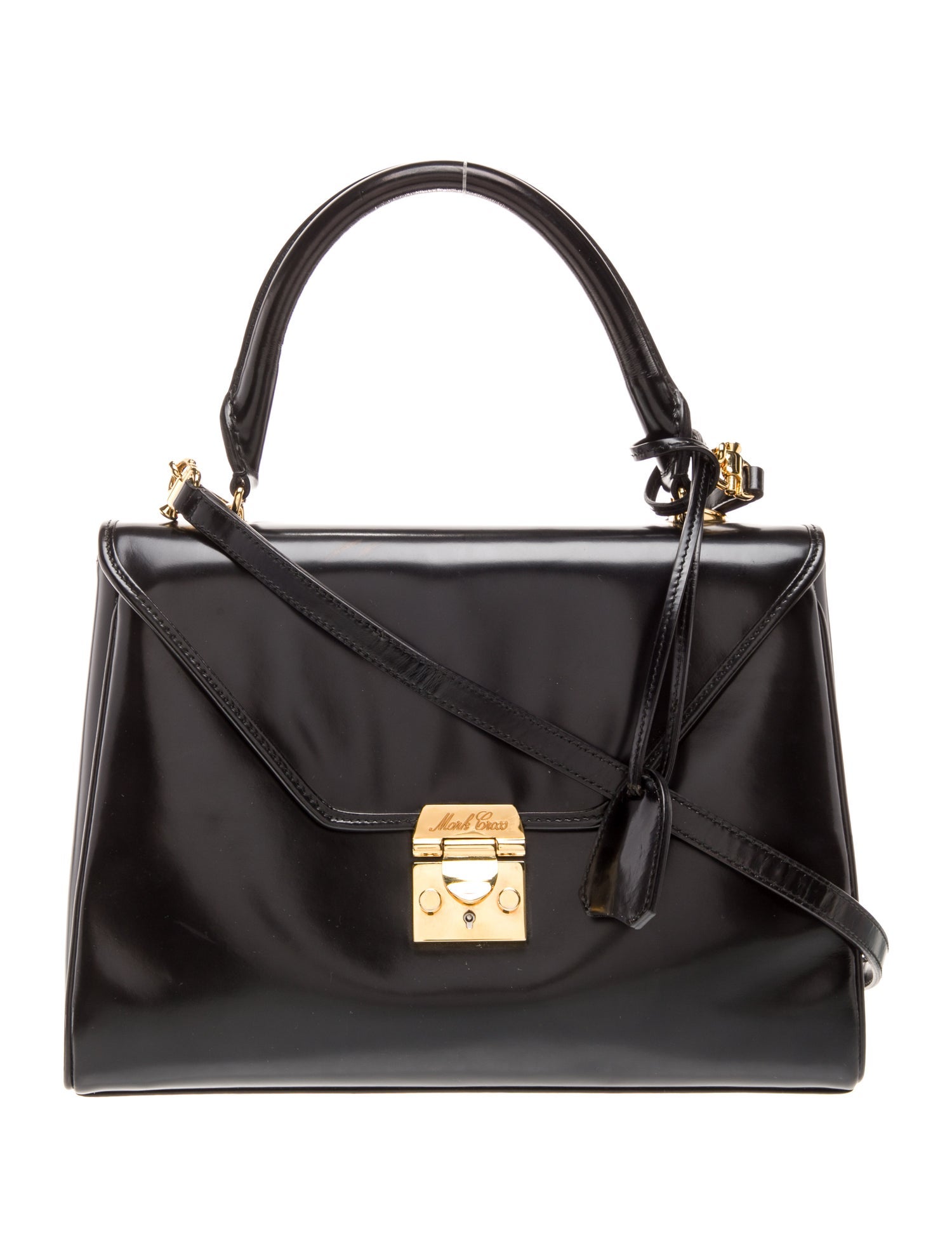 Mark Cross Patent Leather Top Handle Bag