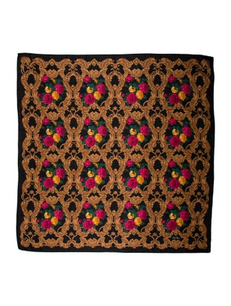 Mark Cross Le Paradis du Roy Floral Print Scarf