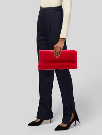 Mark Cross Lambswool Clutch