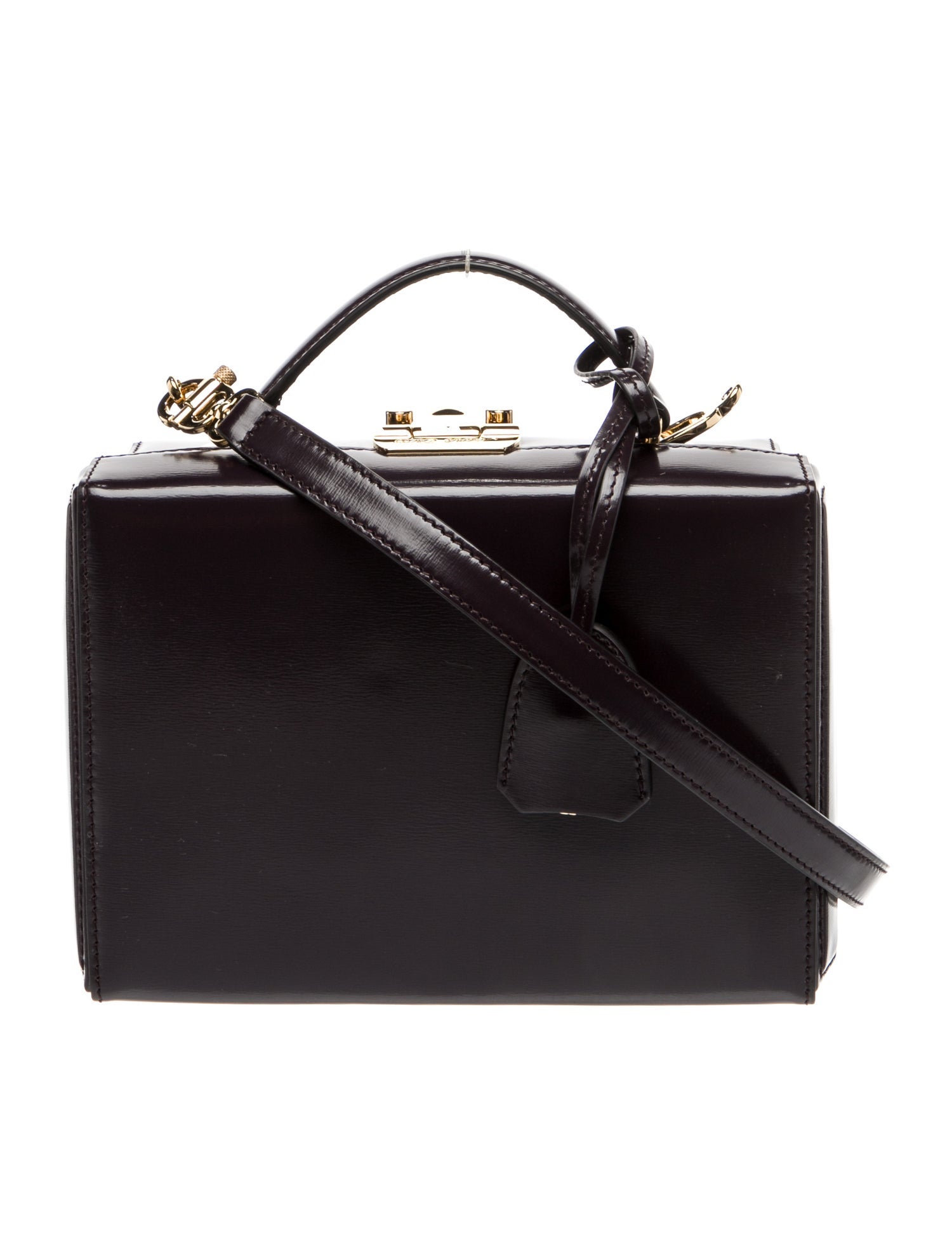 Mark Cross Patent Leather Top Handle Bag