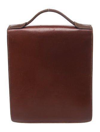 Mark Cross Leather Briefcase Vertical