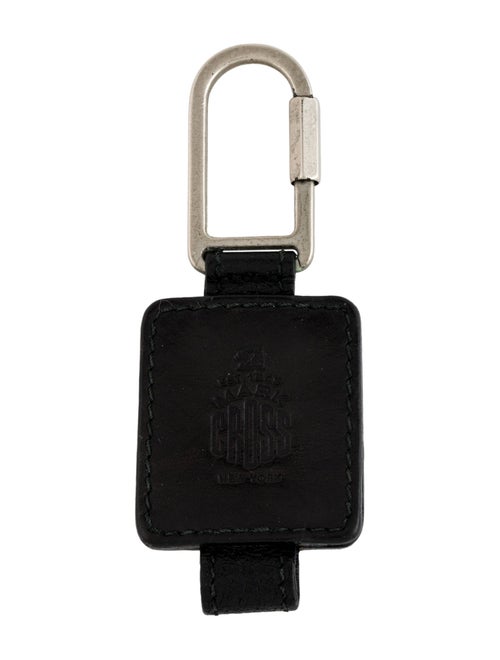 Mark Cross Black Leather Keychain