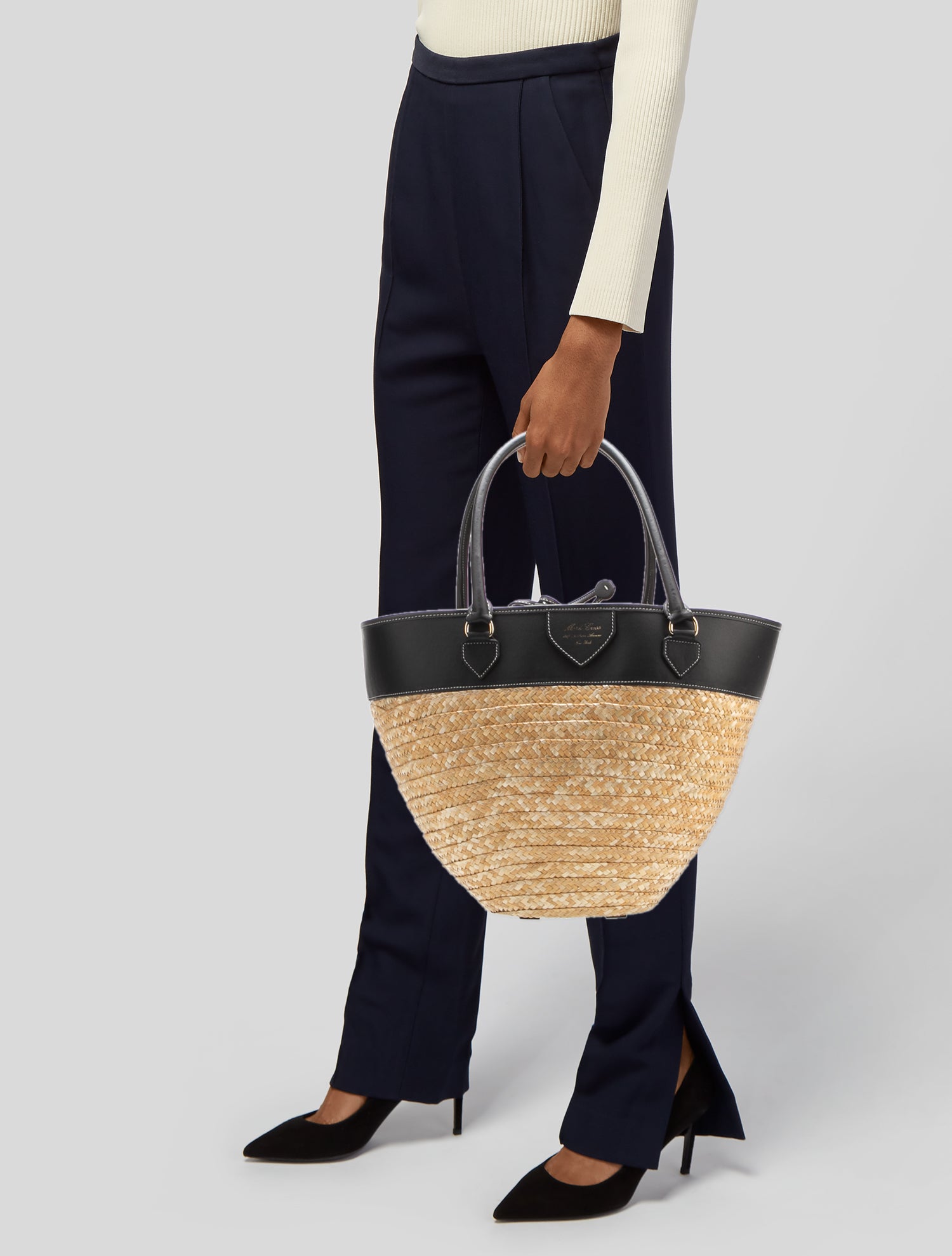 Mark Cross Raffia Tote