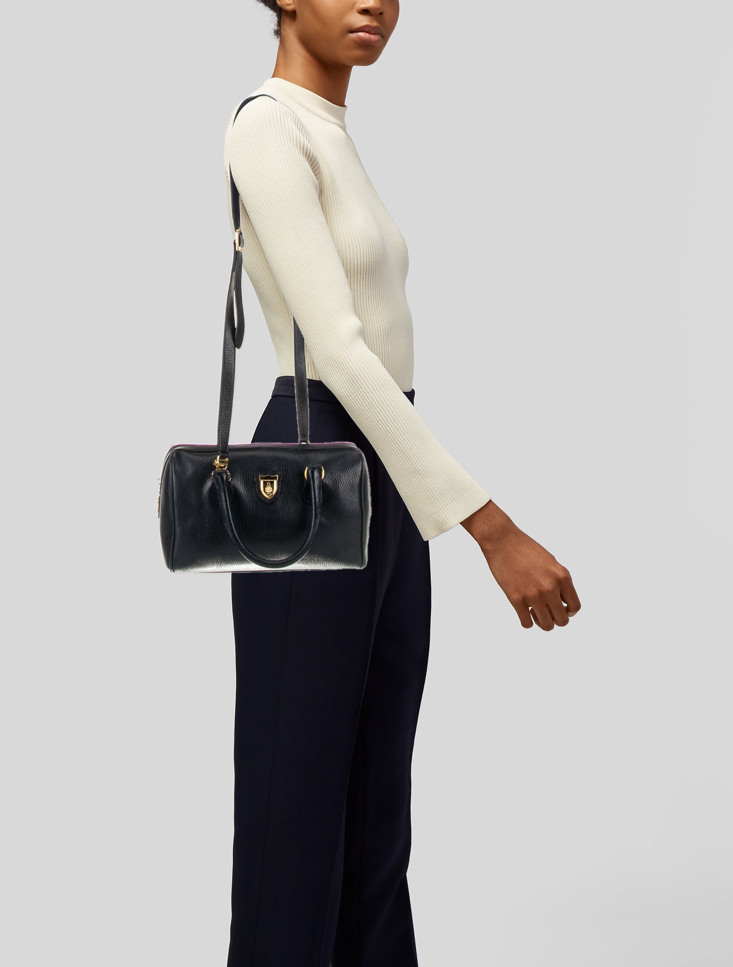 Mark Cross Leather Top Handle Bag