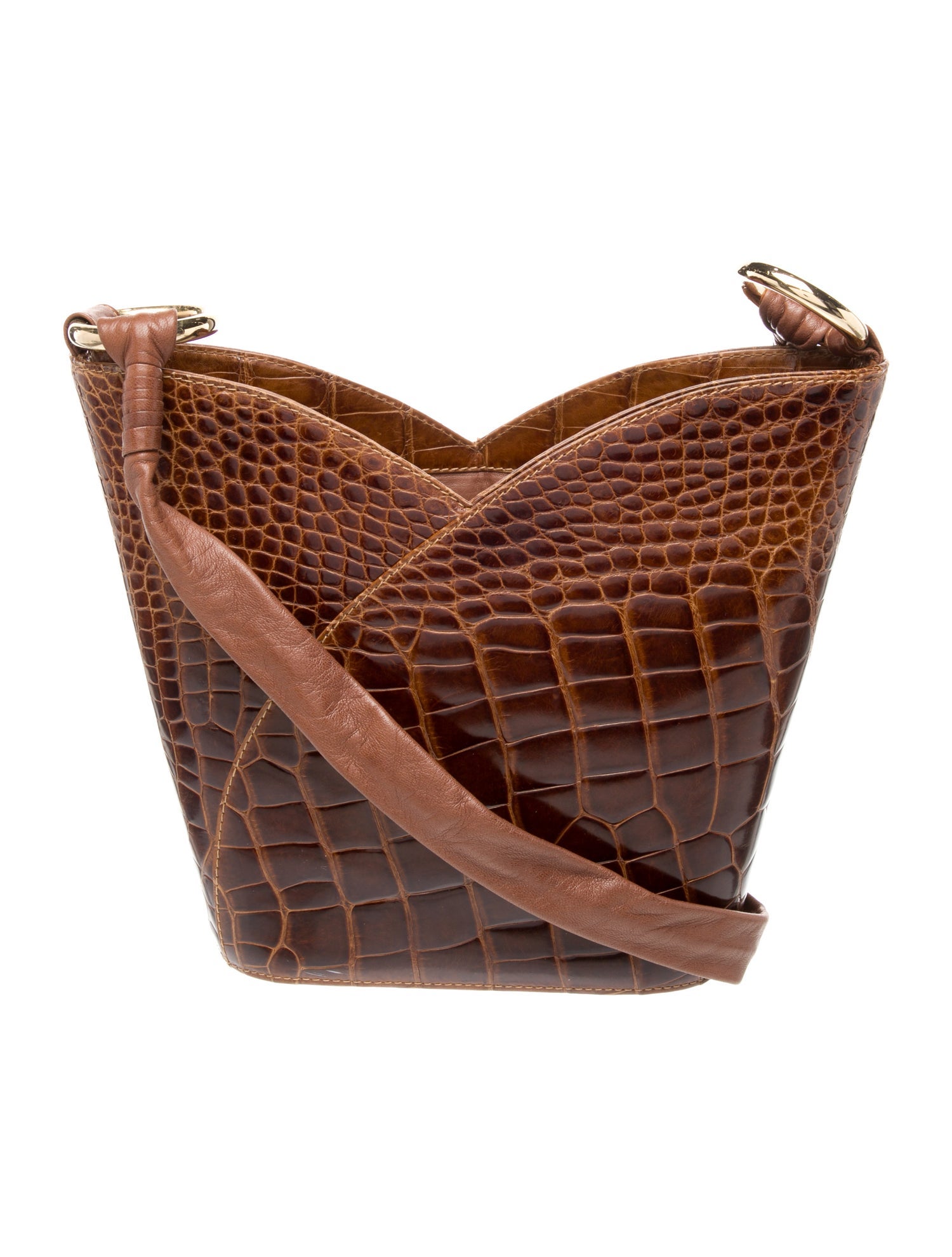 Mark Cross Alligator Bucket Bag