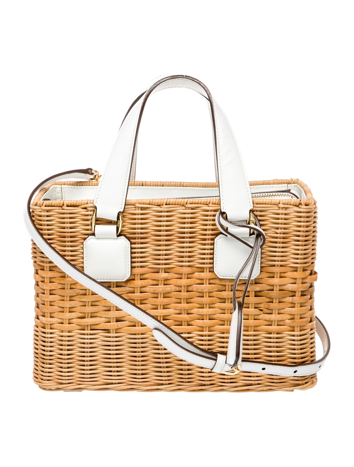 Mark Cross Raffia Shoulder Bag