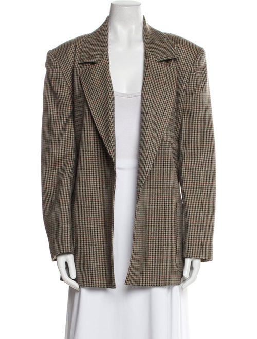 Mark Cross Virgin Wool Houndstooth Print Jacket