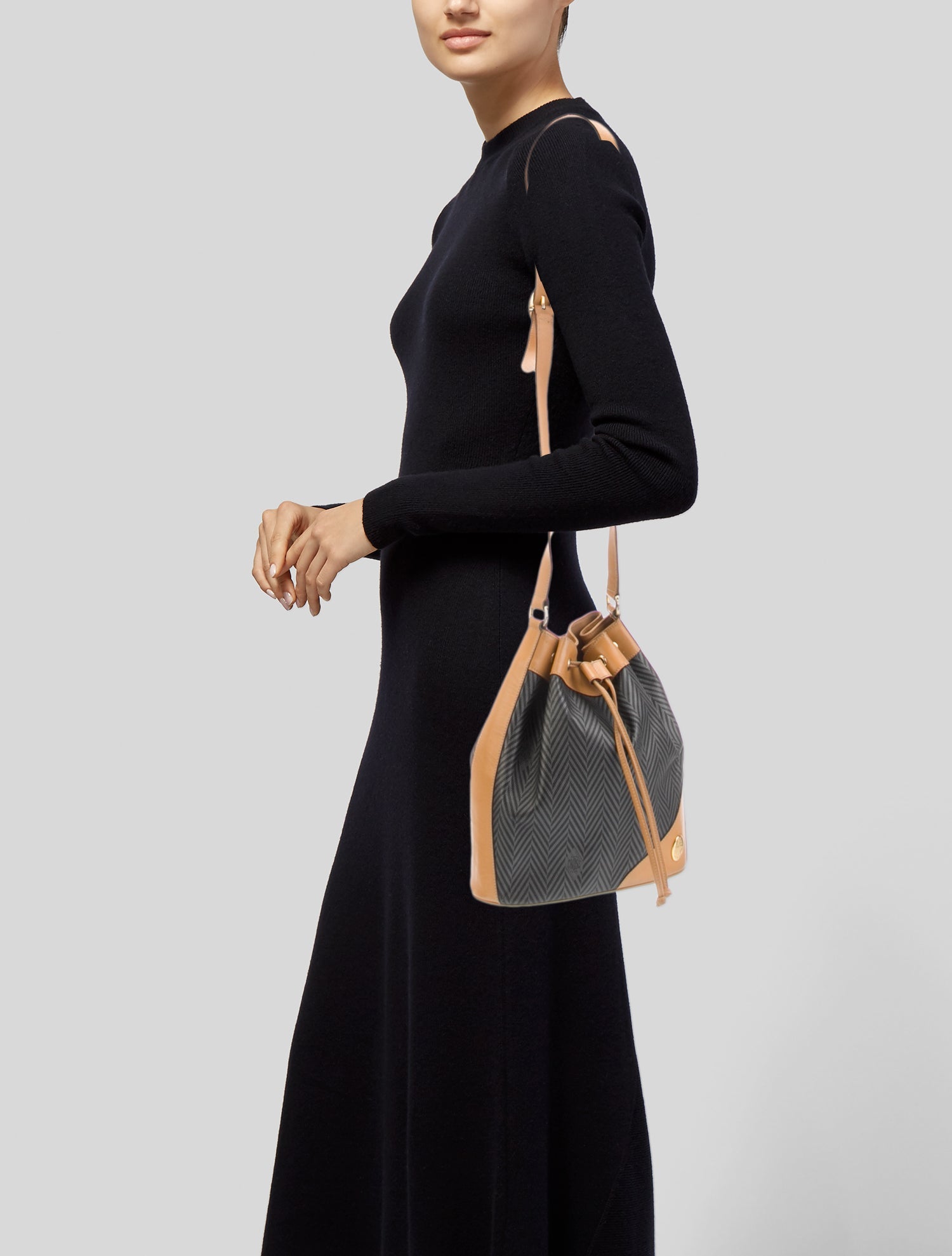 Mark Cross Leather Bucket Bag