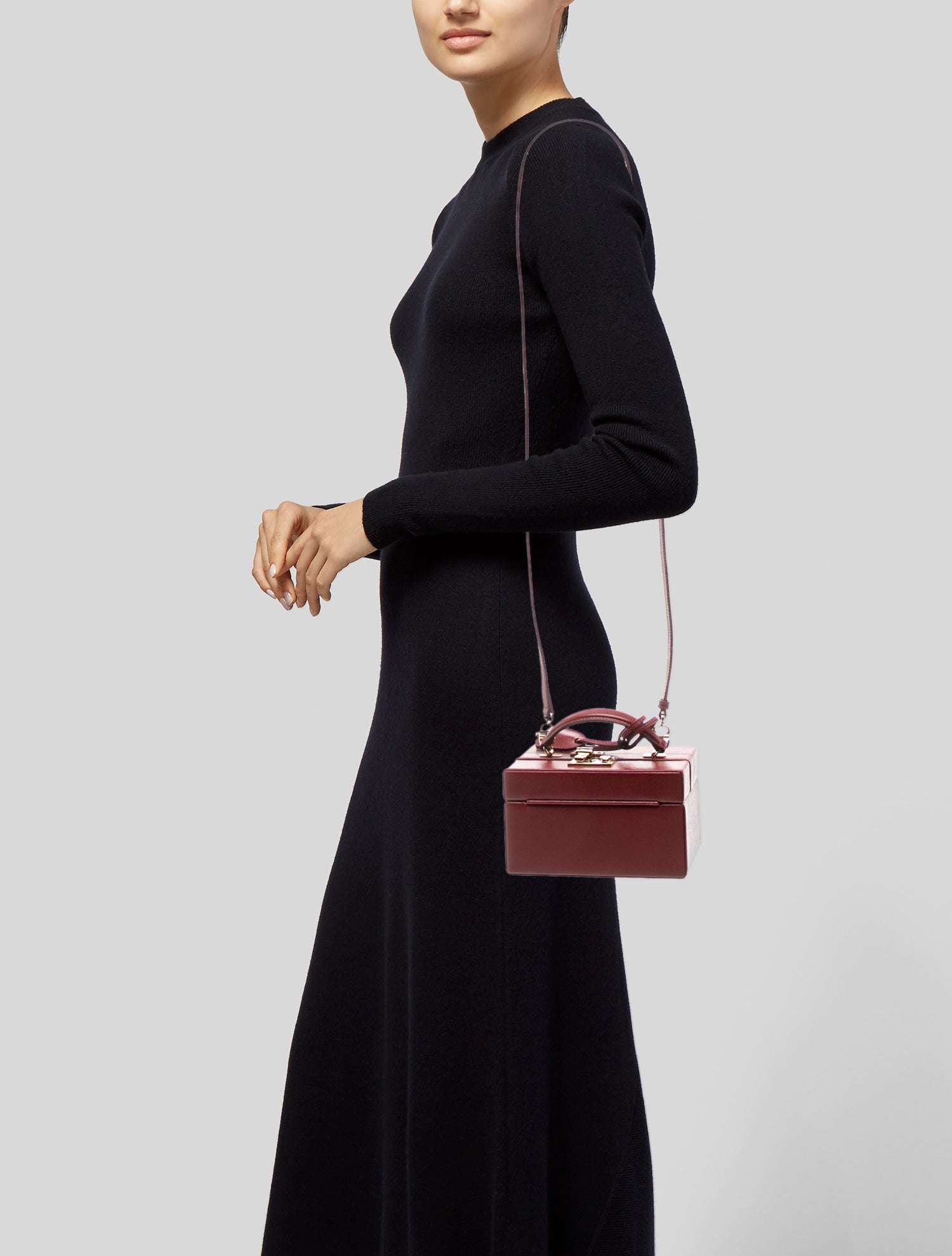 Mark Cross Leather Top Handle Bag