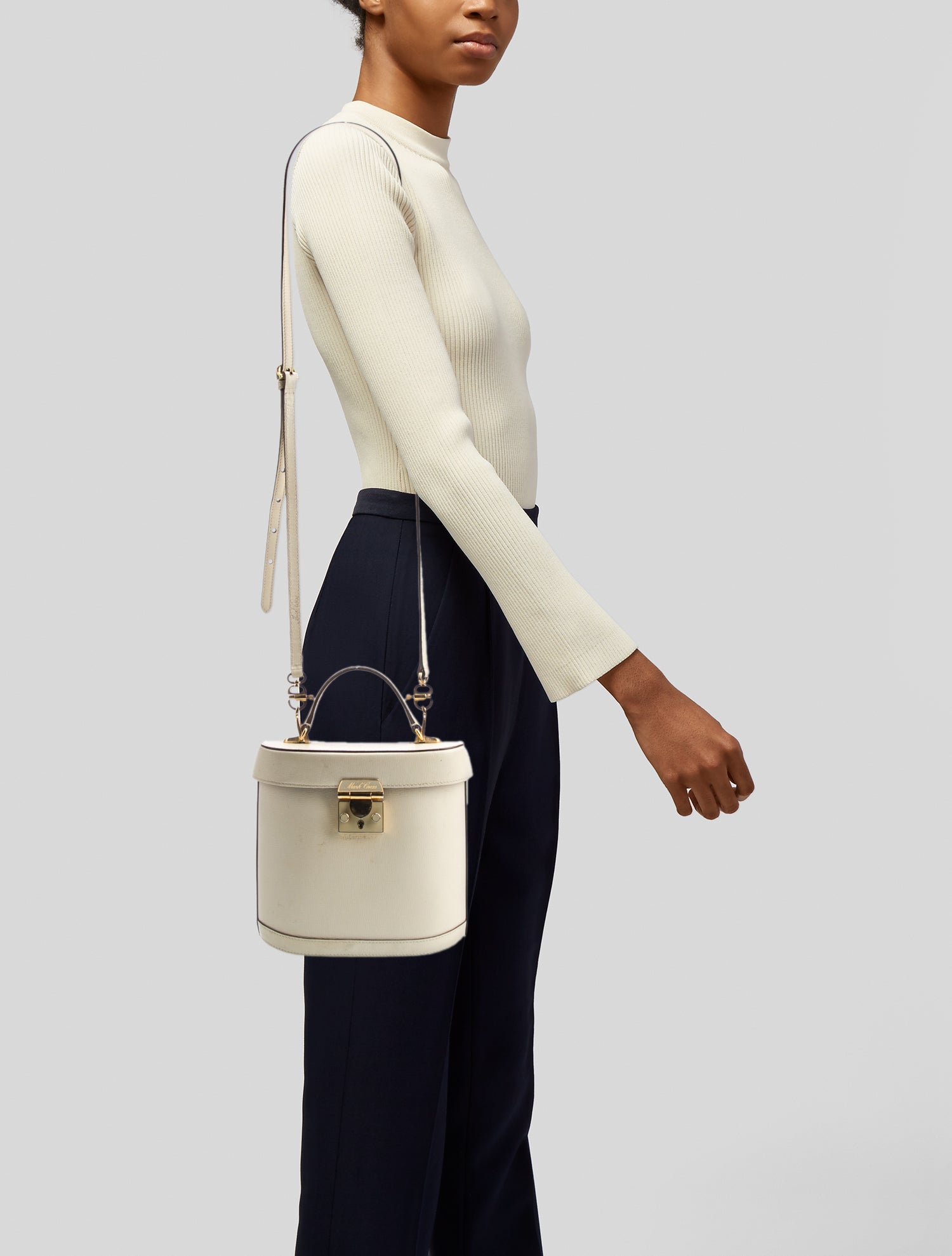 Mark Cross Leather Bucket Bag