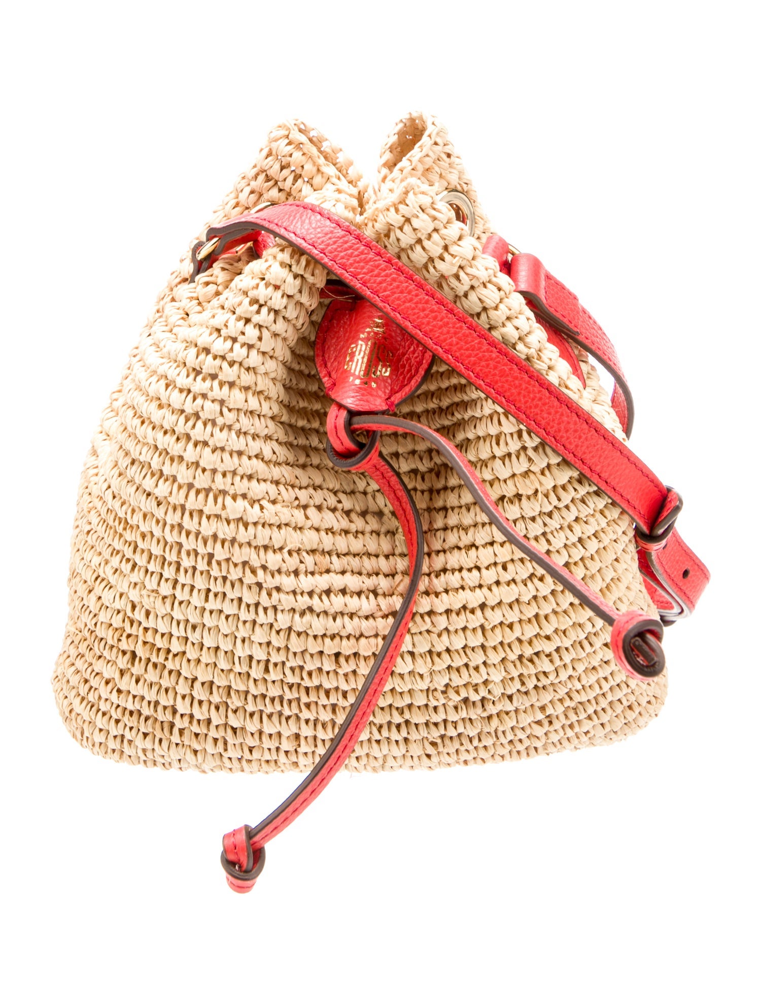 Mark Cross Raffia Bucket Bag w/ Tags