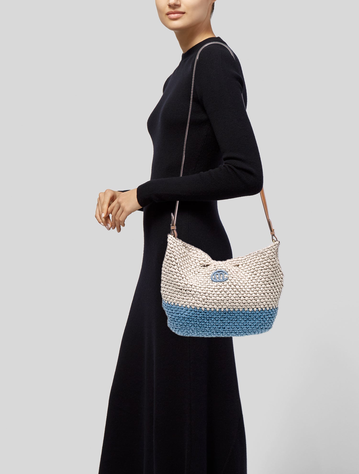 Mark Cross Straw Bucket Bag